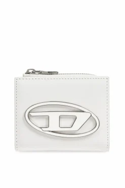 Diesel BIAŁY Portfel `1DR CARD HOLDER ZIP L`