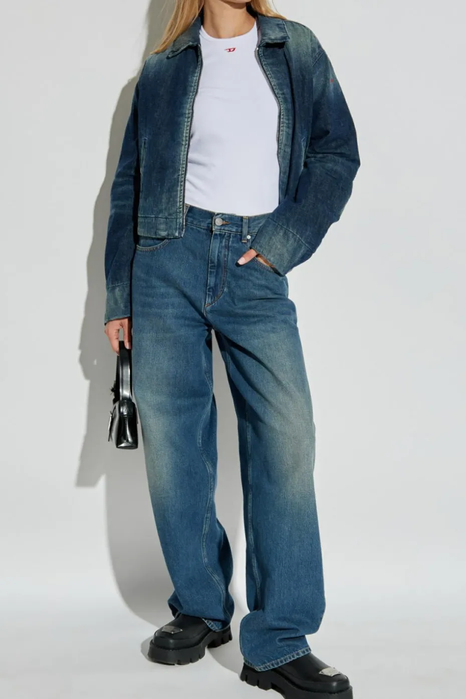 Diesel BIAŁY Top `T-ELE-LONG-D`
