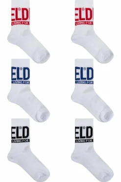 Diesel BIAŁY Trójpak skarpet `SKM-RAY-3PACK-CUSHIONED`