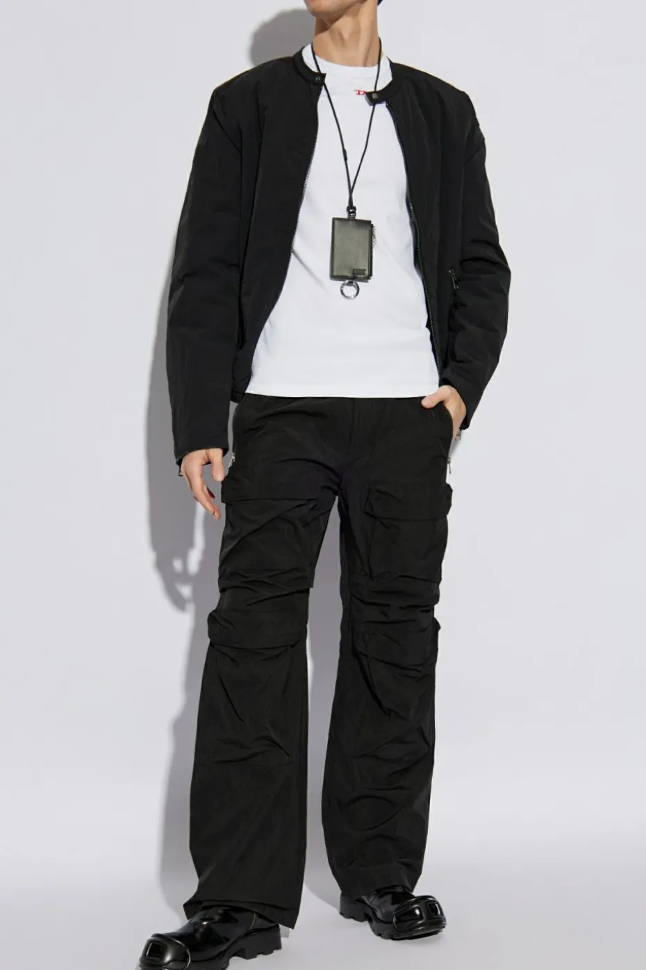Diesel BIAŁY T-shirt `D-RIBBER-N`