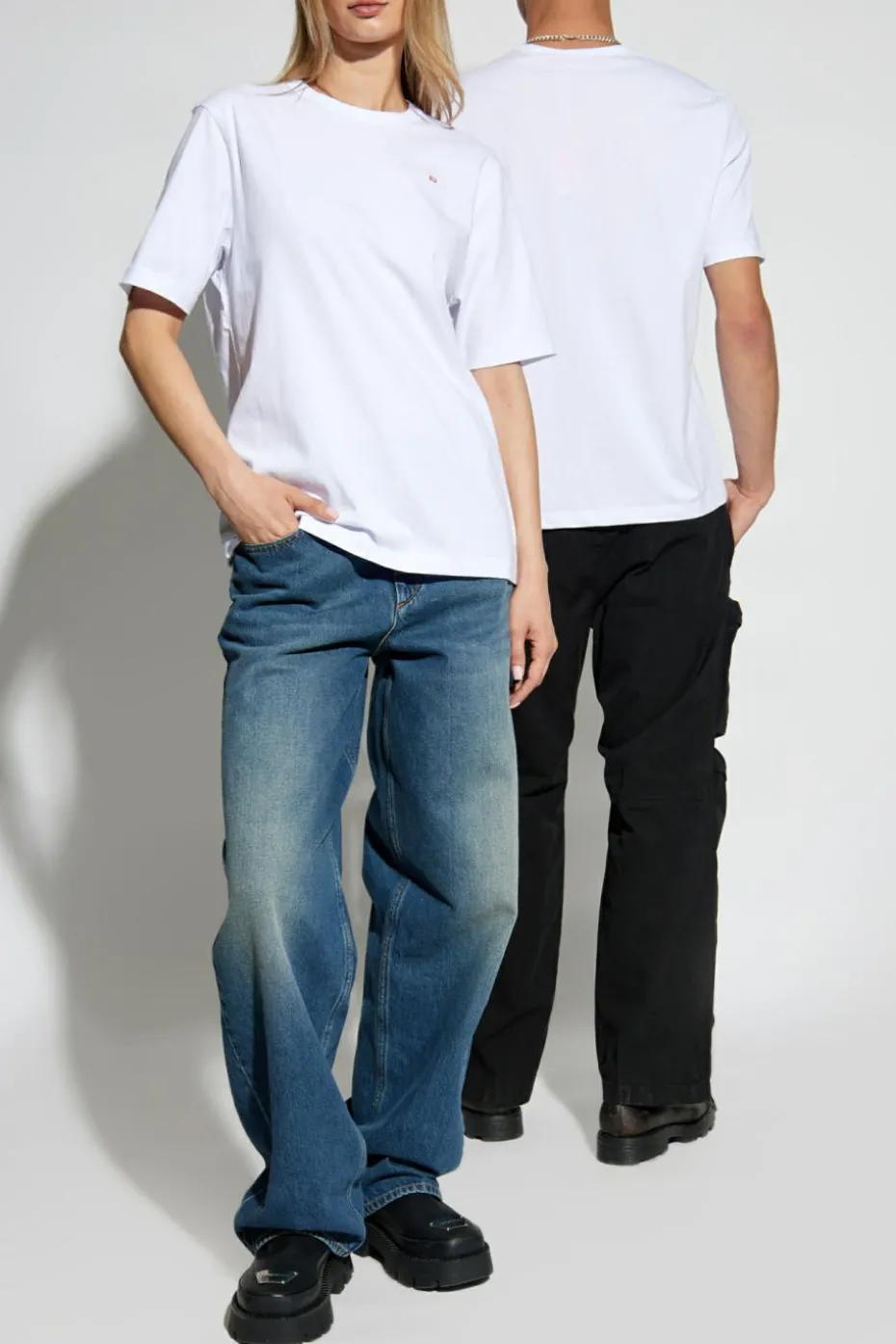 Diesel BIAŁY T-shirt `T-ADJUST-MICRODIV`