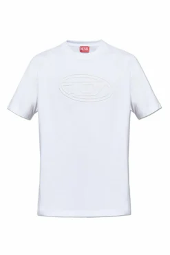 Diesel BIAŁY T-shirt `T-ADJUST-BIGOVAL`