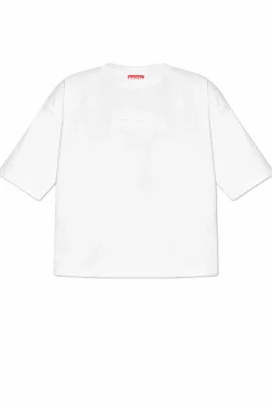 Diesel BIAŁY T-shirt `T-BUXT-CROP-OD`