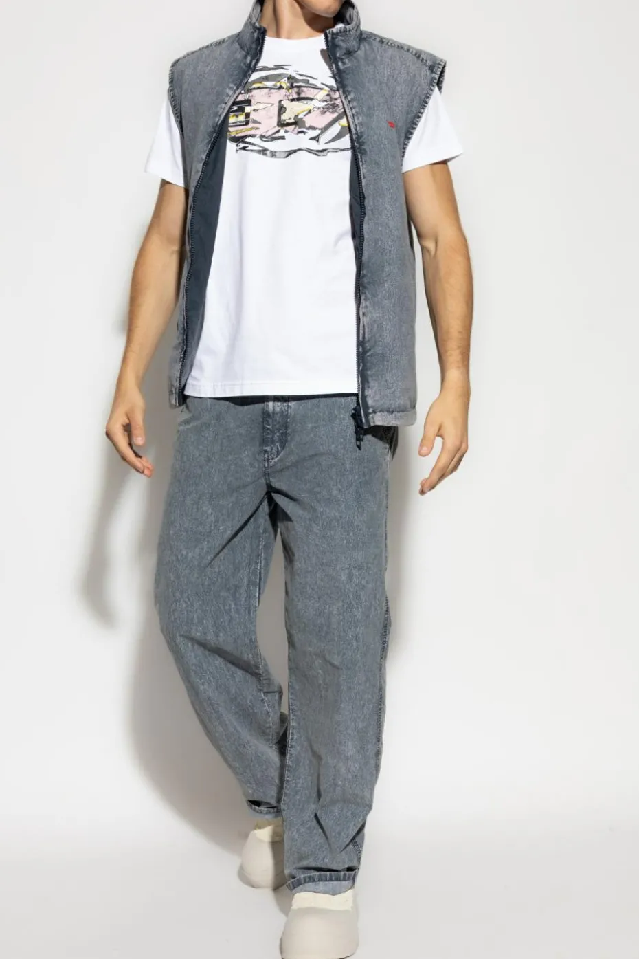 Diesel BIAŁY T-shirt `T-NORM-T11`