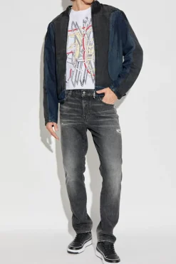 Diesel BIAŁY T-shirt z nadrukiem