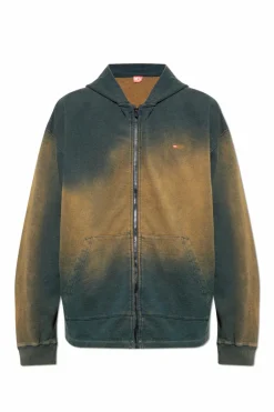 Diesel BRĄZOWY Bluza ‘S-BLAXT-HOOD-ZIP’