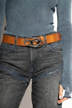 Diesel BRĄZOWY Pasek ‘OVAL D LOGO B’