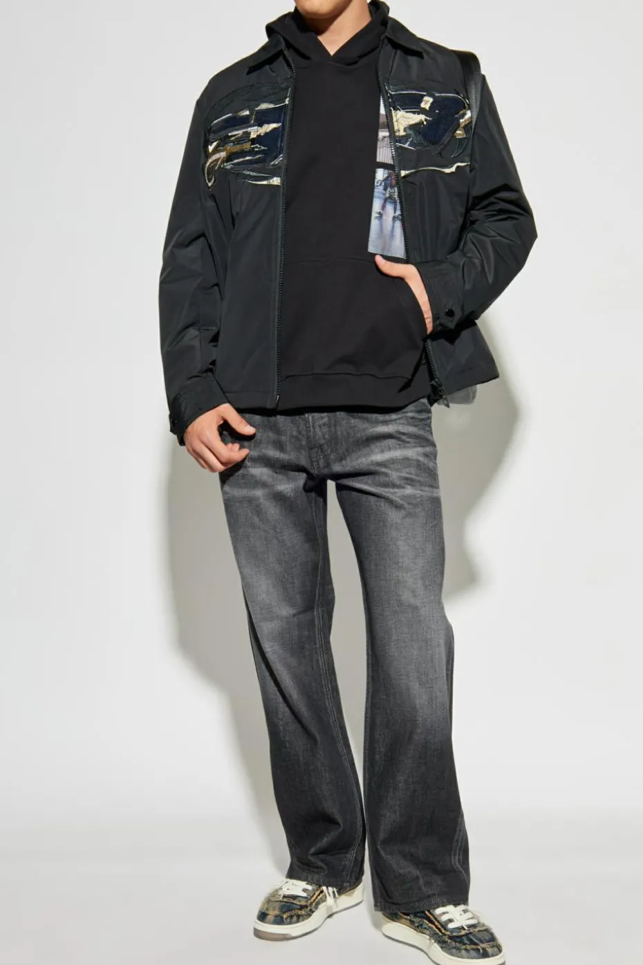 Diesel CZARNY Bluza ` S-BOXT-HOOD-T6`