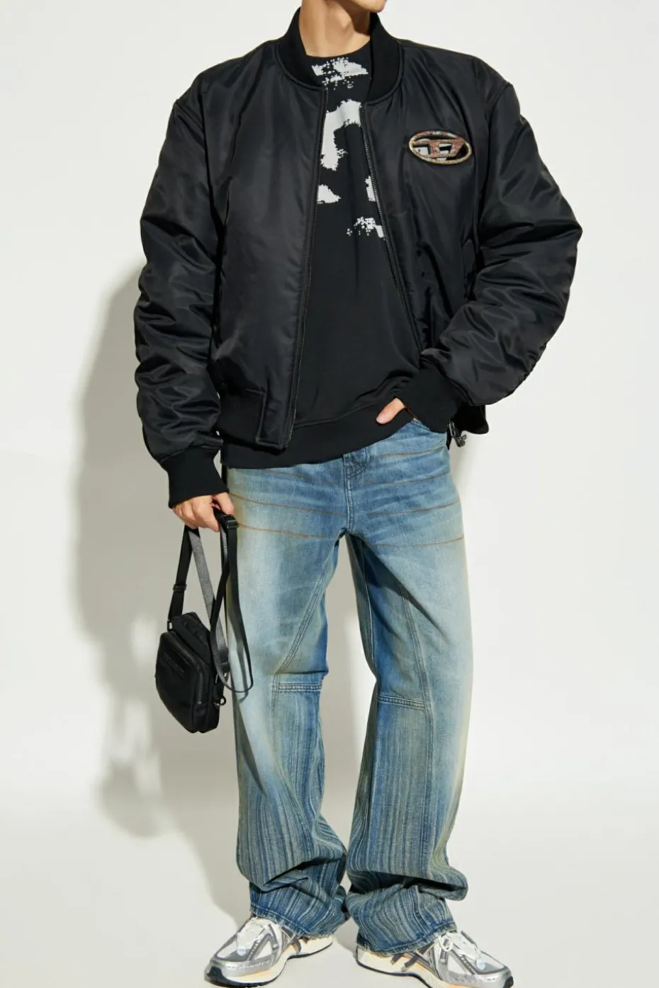 Diesel CZARNY Bluza `S-BOXT-N5`