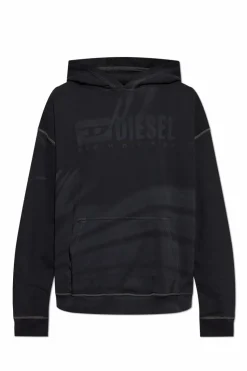 Diesel CZARNY Bluza `S-BOXT-HOOD-R9`