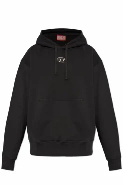 Diesel CZARNY Bluza `S-MACS-HOOD-OD`