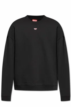 Diesel CZARNY Bluza z logo ‘S-BOXT-D’