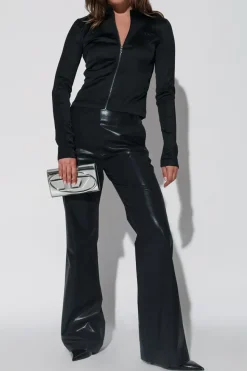 Diesel CZARNY Bluza z logo ‘G-OPER’