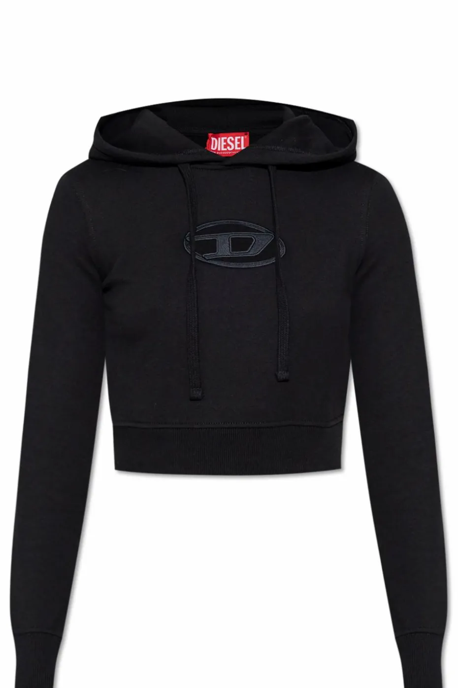Diesel CZARNY Bluza z logo `F-SLIMMY-HOOD-OD`