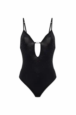 Diesel CZARNY Body `UFBY-OVAL-D-BODYSUIT`