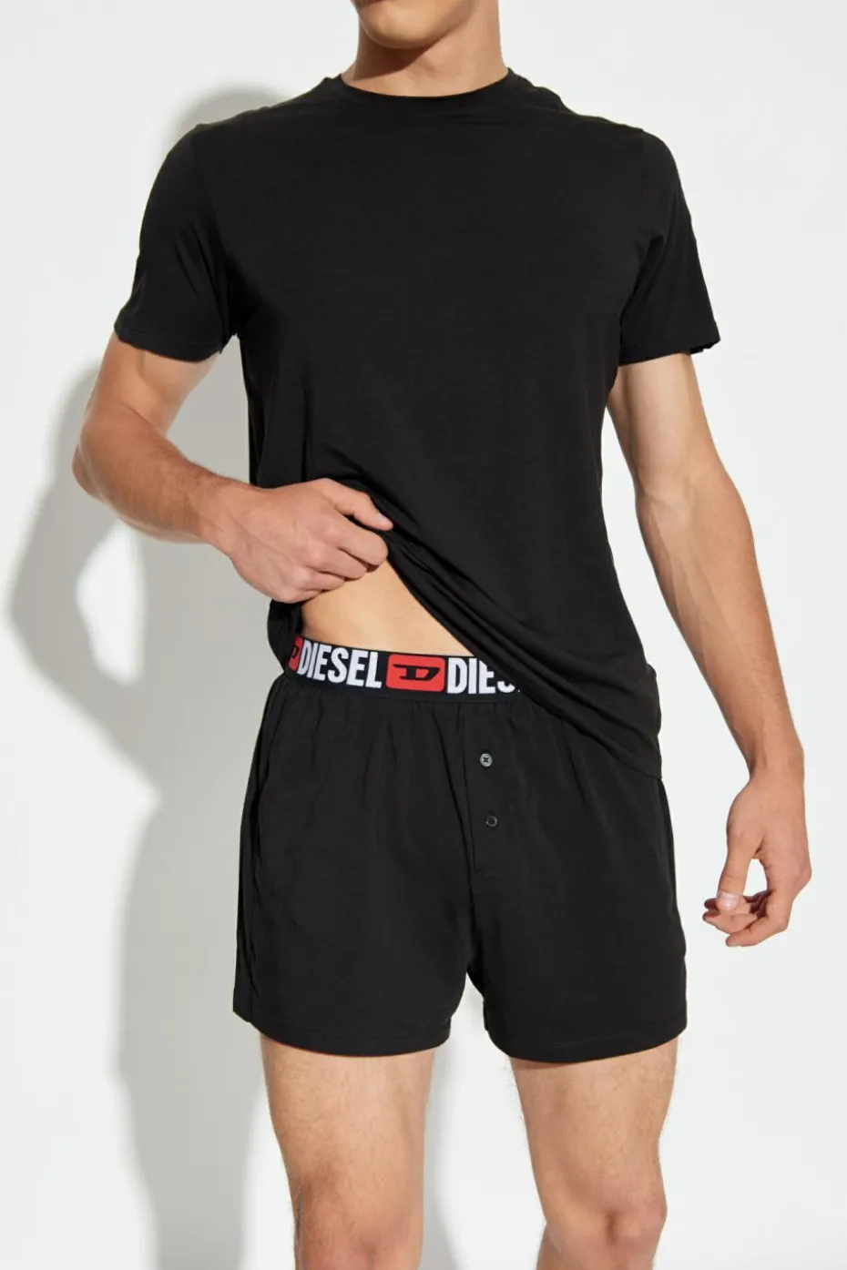 Diesel CZARNY Dwupak t-shirtów z logo `TOM-UTLT-2PACK`
