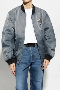 Diesel CZARNY Dwustronny pasek z logo