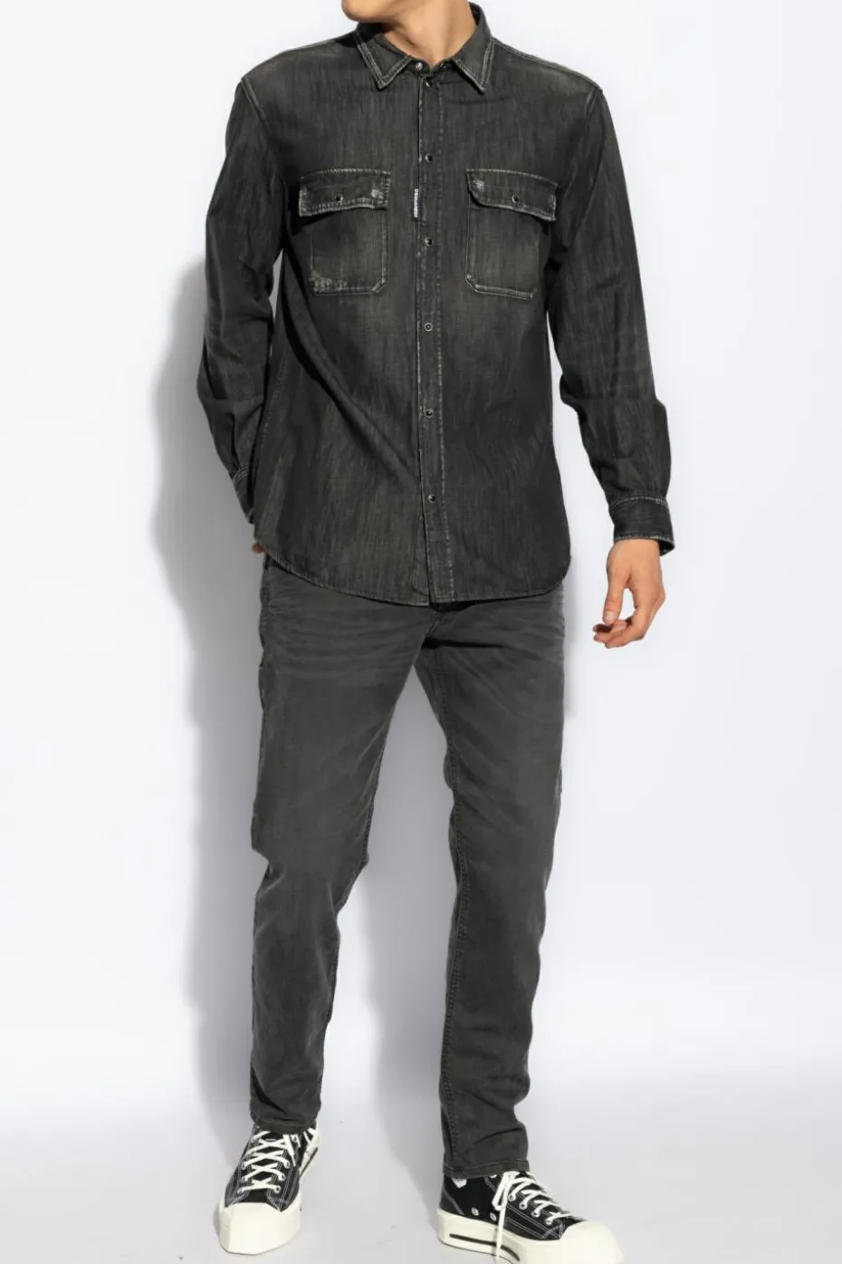 Diesel CZARNY Jeansy ‘2030 D-KROOLEY’