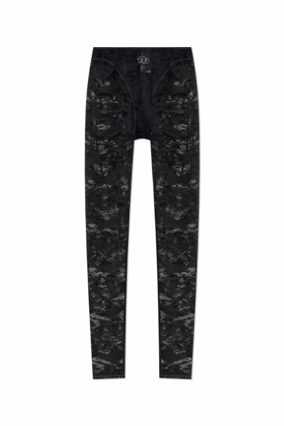 Diesel CZARNY Koronkowe leginsy `CLAIRE`