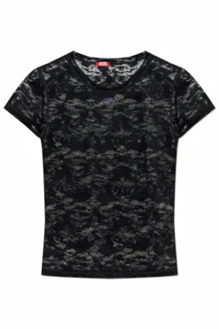 Diesel CZARNY Koronkowy top `KASIA-UTLT`