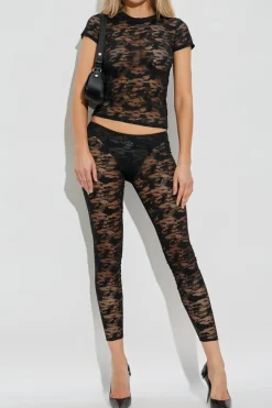 Diesel CZARNY Koronkowy top `KASIA-UTLT`