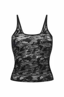 Diesel CZARNY Koronkowy top `KIRSTEN-UTLT`