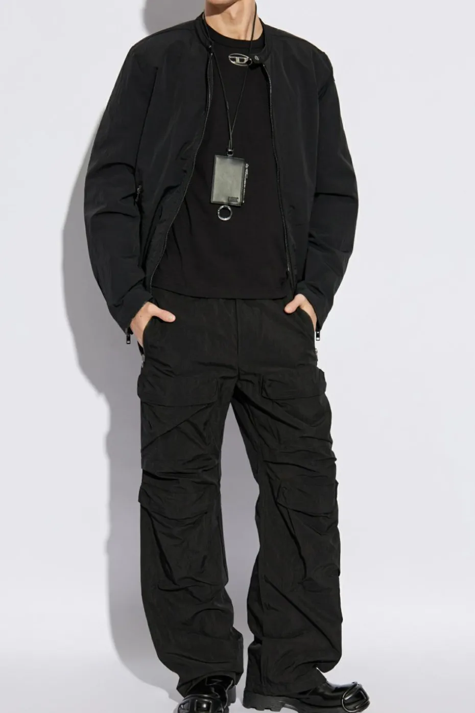 Diesel CZARNY Kurtka `J-CARVER-PADD`