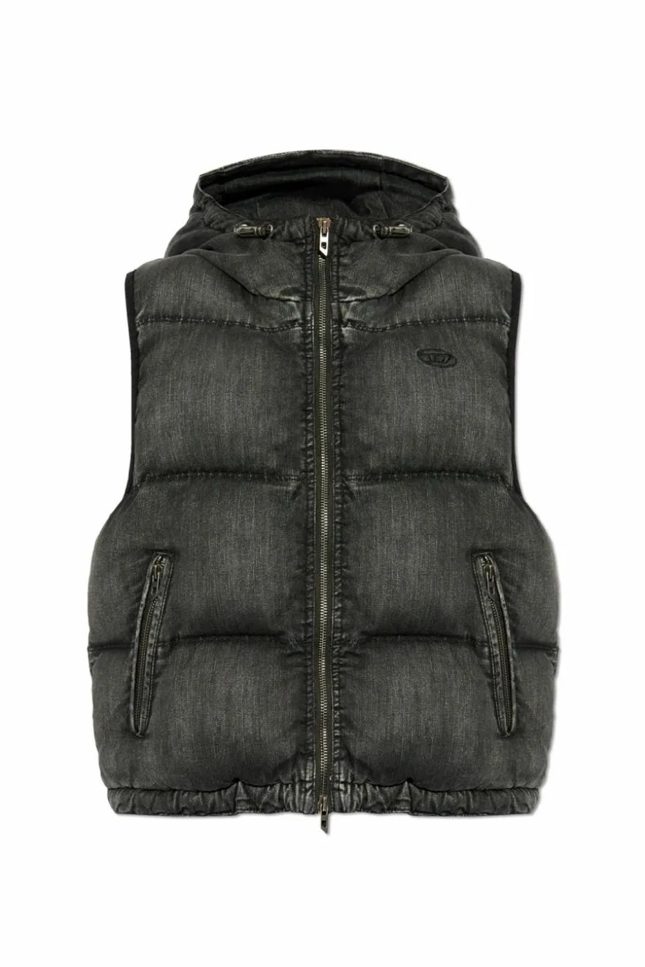 Diesel CZARNY Ocieplana kamizelka `W-HOPPER`