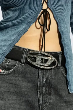 Diesel CZARNY Pasek z logo
