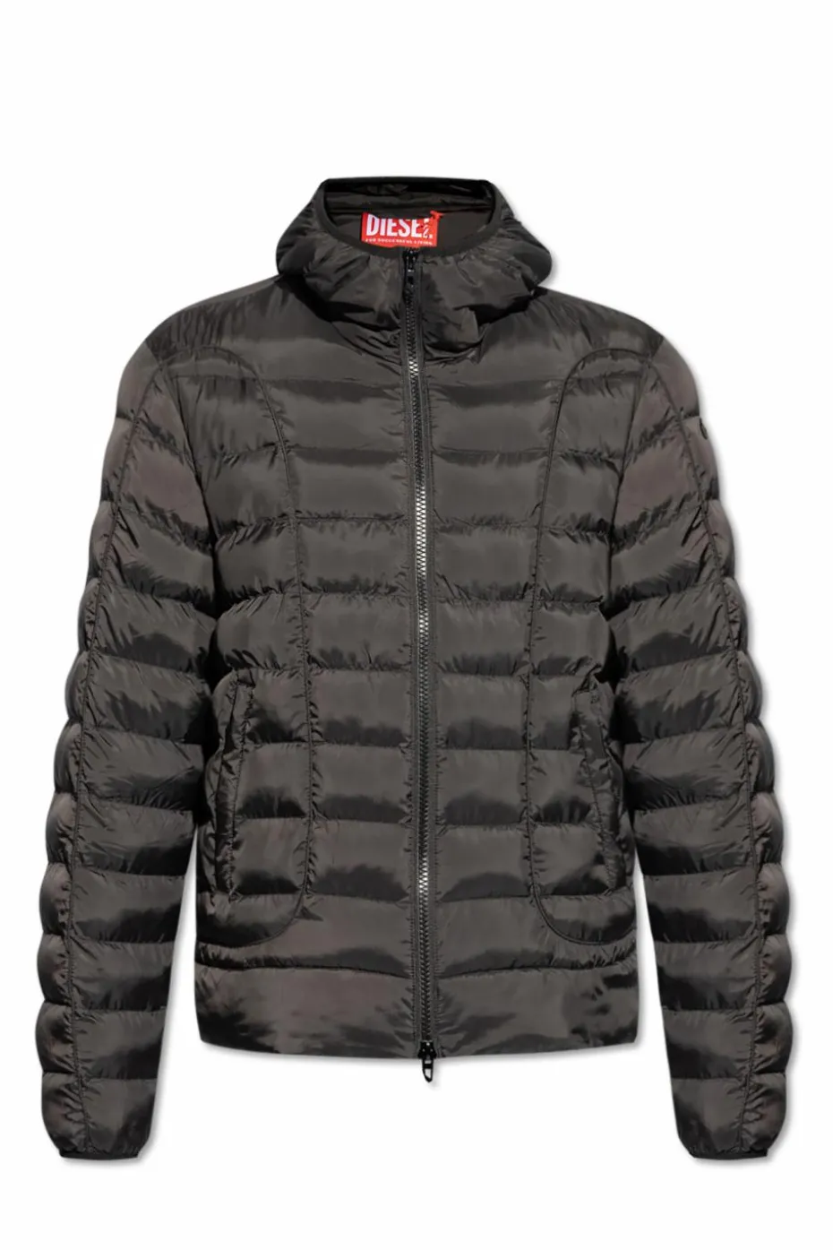 Diesel CZARNY Pikowana kurtka ‘W-STONE’
