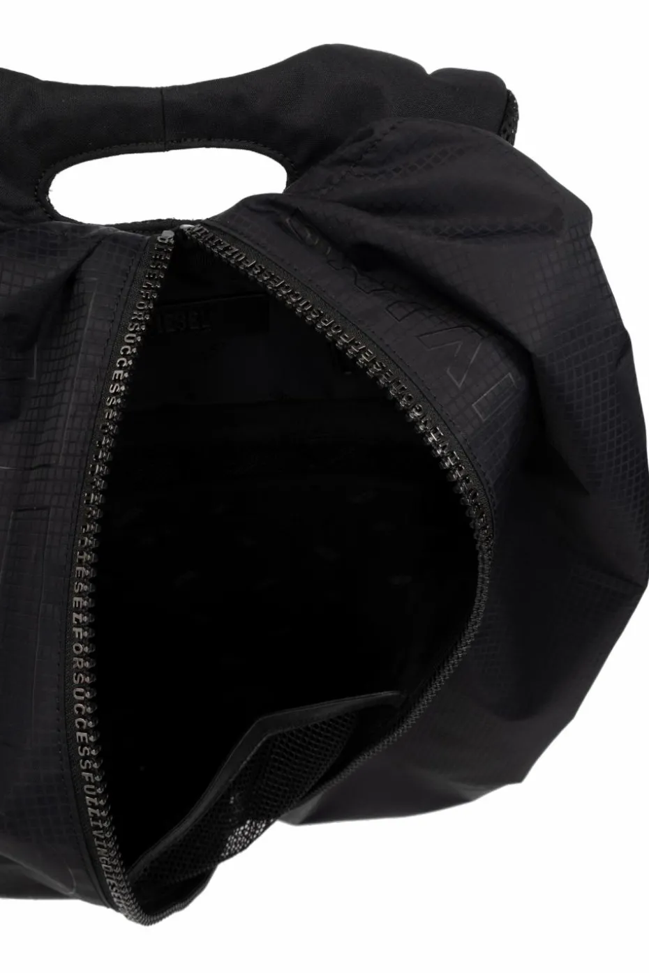Diesel CZARNY Plecak `ZIP-D ZIP-D BACKPACK`