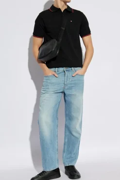 Diesel CZARNY Polo `T-FERRY-MICRODIV`