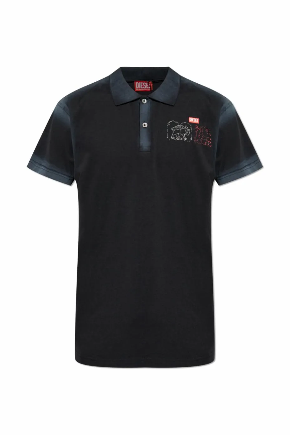 Diesel CZARNY Polo `T-NOAH-NC`