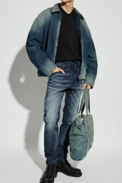 Diesel CZARNY Polo `T-REJUST-DOVAL-PJ`