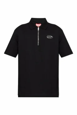 Diesel CZARNY Polo `T-VOR-OD`