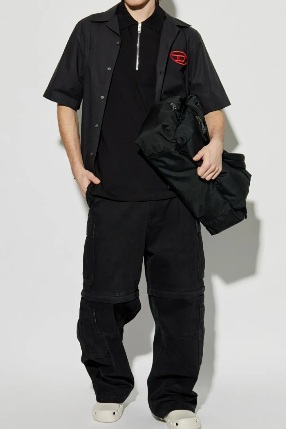 Diesel CZARNY Polo `T-VOR-OD`