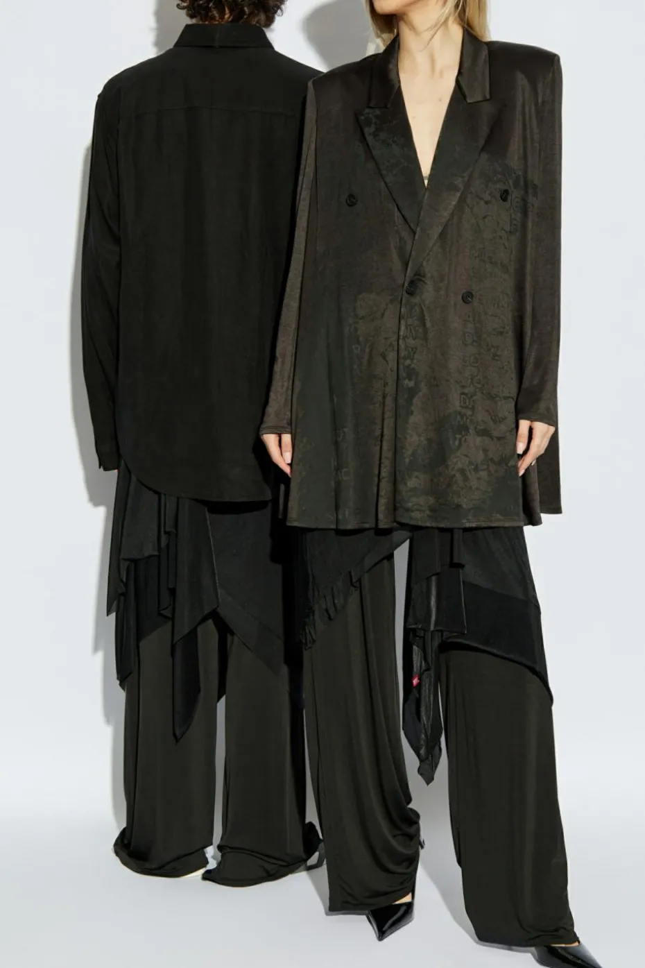 Diesel CZARNY Spodnie `P-FRIZZA-PLAIN`
