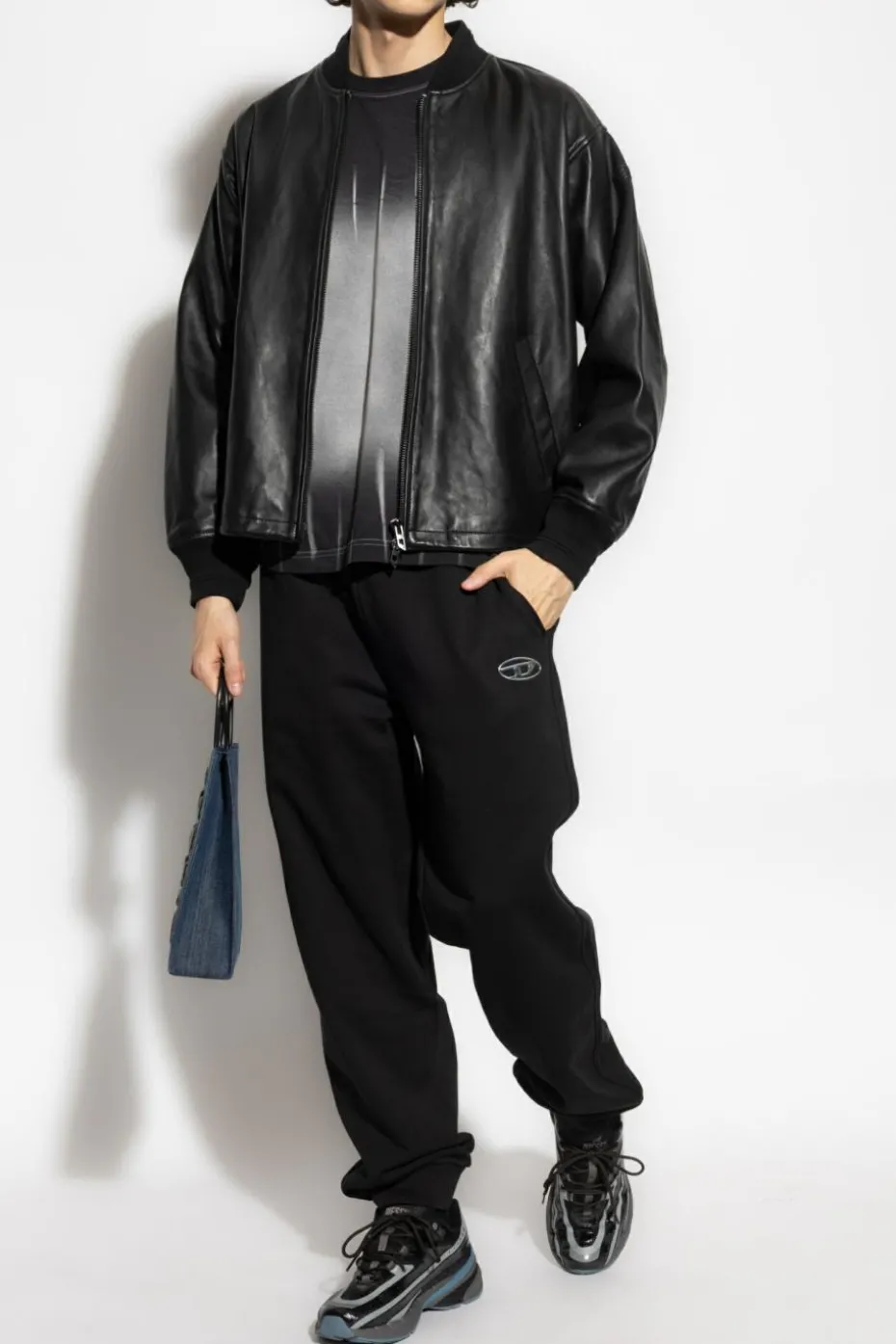 Diesel CZARNY Spodnie `P-MARKY-OD`