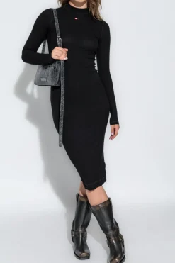 Diesel CZARNY Sukienka `D-MOKKY-LS-MICRODIV`