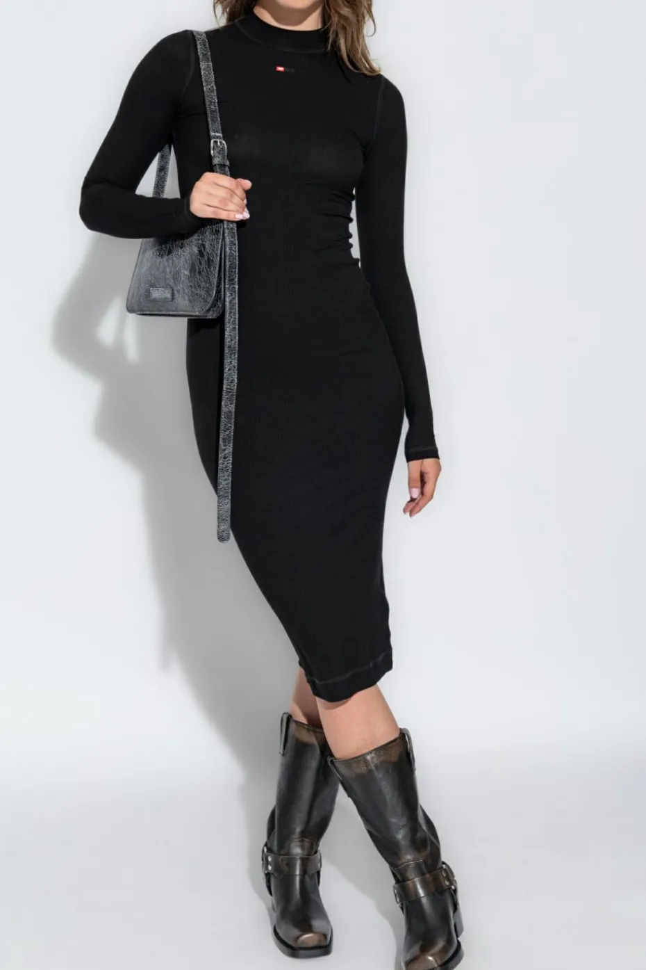 Diesel CZARNY Sukienka `D-MOKKY-LS-MICRODIV`