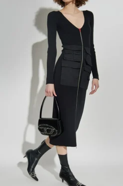 Diesel CZARNY Sukienka `M-MELTI-LS`