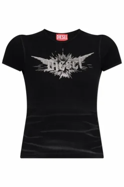 Diesel CZARNY Top ` T-ELE-LONG-P2`