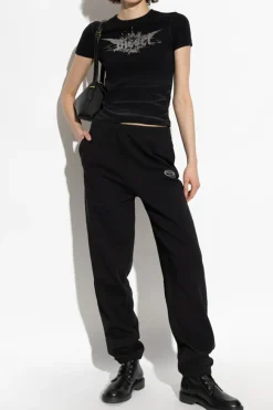 Diesel CZARNY Top ` T-ELE-LONG-P2`