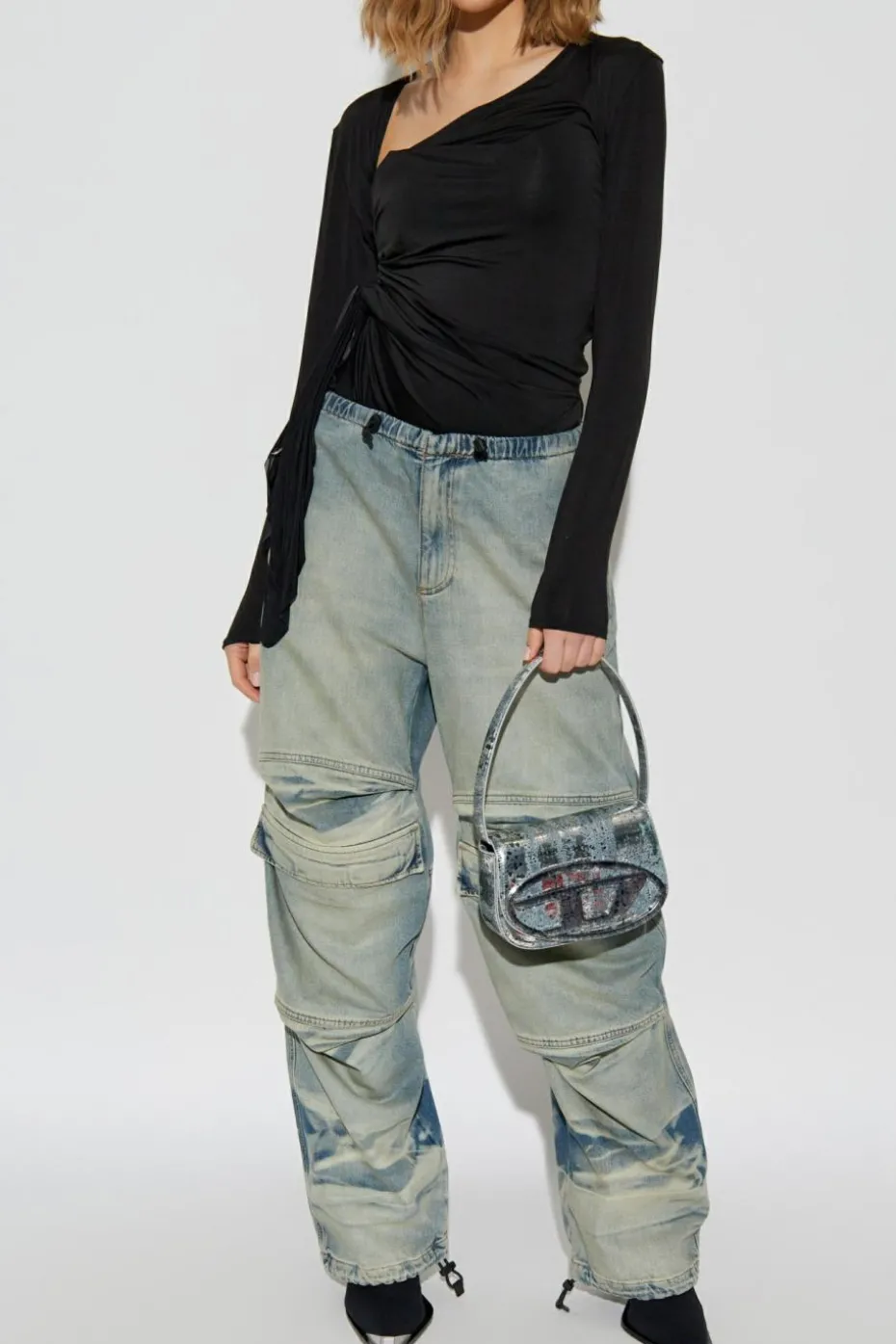 Diesel CZARNY Top `T-CRISSY-PLAIN`