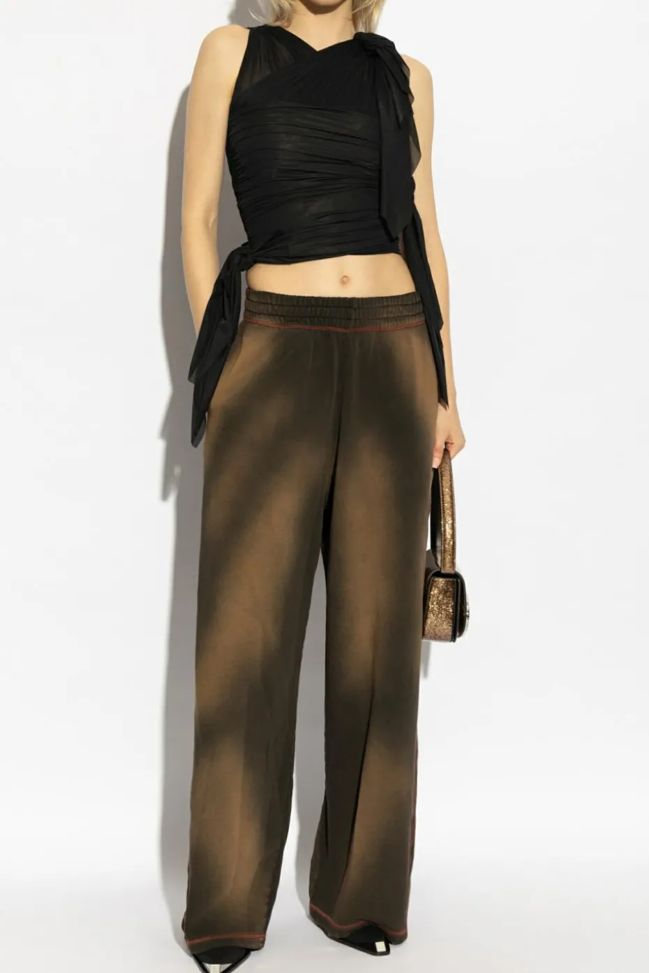 Diesel CZARNY Top `T-PERSEA-PLAIN`