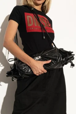 Diesel CZARNY Torba na ramię `SCRUNCH-D`