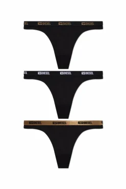 Diesel CZARNY Trójpak stringów `STARS-GFT-3PACK`