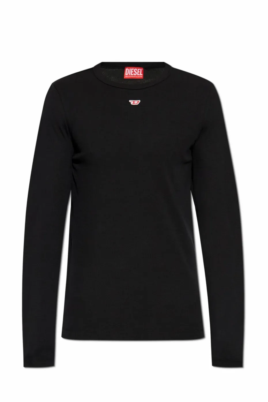 Diesel CZARNY T-shirt `D-RIBBER-LS-N`