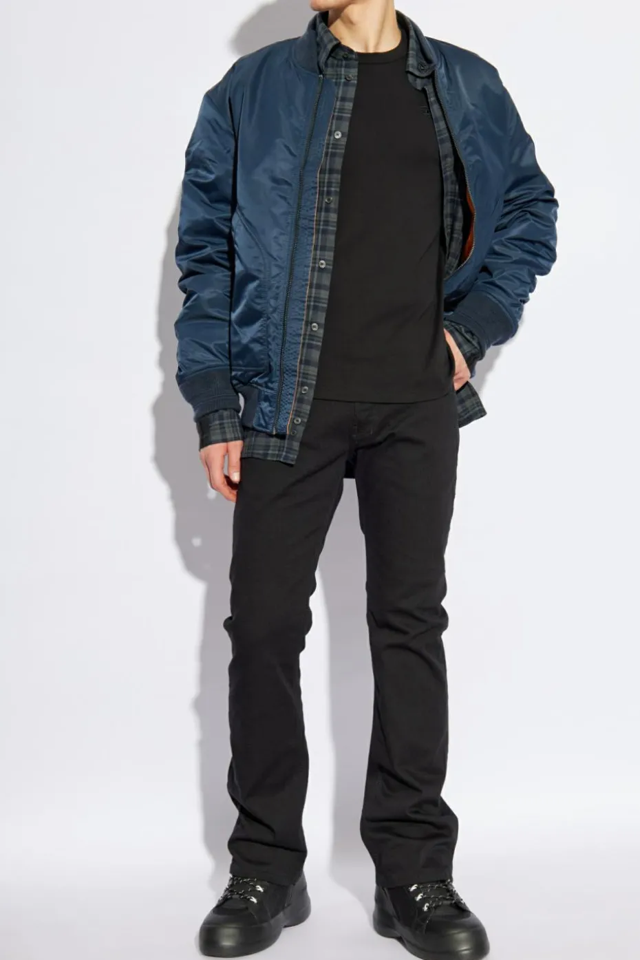 Diesel CZARNY T-shirt `T-ADJUST-SLITS-R17`