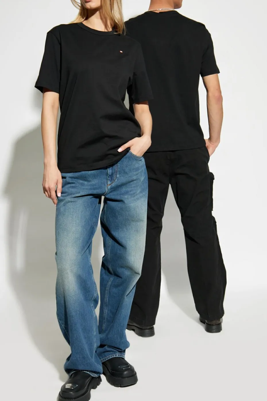 Diesel CZARNY T-shirt `T-ADJUST-MICRODIV`